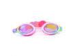 Tęczowe okulary do pływania w pastelowej kolorystyce.