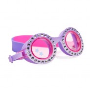 Fioletowo różowe okularki pływackie dla dziewczynki.