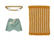 Spodenki, ręcznik oraz gogle pływackie od duńskiego producenta Maileg.