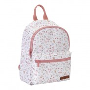 Uroczy plecak dla dziewczynki w kwiatowym wzorze.