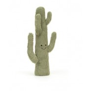 Miękki, pluszowy kaktus do przytulania w zielonym kolorze.