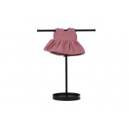 Muślinowa sukieneczka dla lalki o wysokości 21 cm.