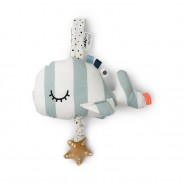 Grająca zabawka dla niemowląt w kształcie wieloryba.
