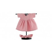 Sukienka z opaską dla lalki w kolorze pudrowego różu.