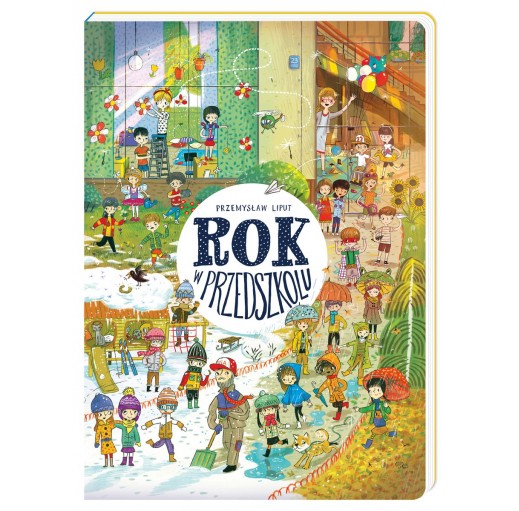 Ciekawa książka dla dzieci przedstawiająca codzienność w przedszkolu.