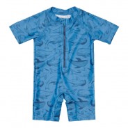 Niebieski strój kąpielowy dla chłopców z ochronnym filtrem.