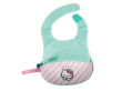Pastelowy śliniaczek z kieszonką dla niemowląt z uroczym kotkiem Hello Kitty.