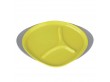 Trójdzielny talerzyk z kolorze żółto-szarym.