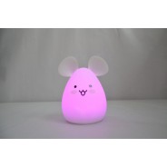 Świecąca na różowo myszka wykonana z bezpiecznego silikonu.